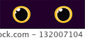 Yellow glowing eyes dark background fantasy magic cartoon animal reptile feline mammal monster demon dragon 132007104