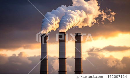 Chimney and smoke 132007114