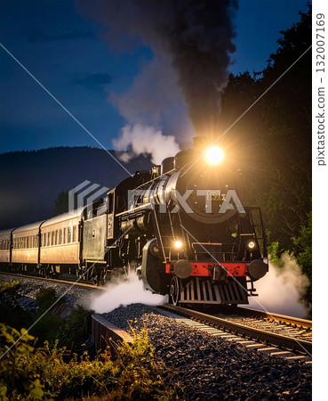 steam locomotive  132007169
