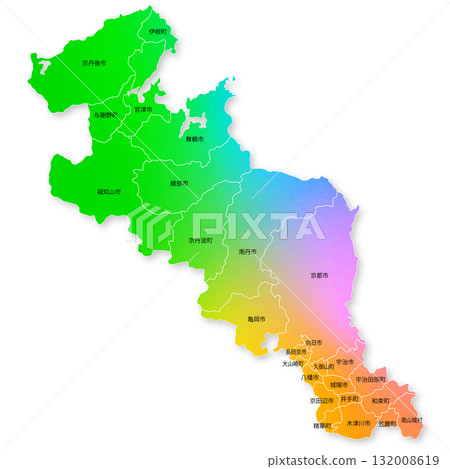 京都府和市鎮地圖 132008619