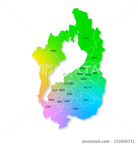 滋賀縣市町村地圖 滋賀縣市町村地圖 132008731