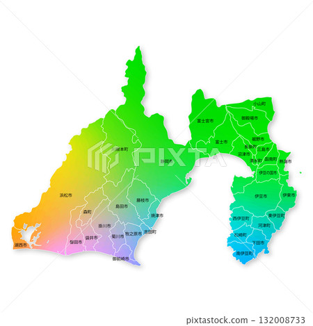 靜岡縣市鎮地圖 132008733