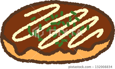 Hand-drawn style icon Okonomiyaki 132008834
