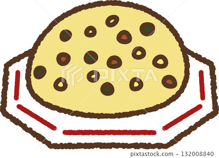 Hand-drawn icon fried rice Hand-drawn icon fried rice 132008840