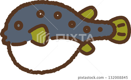 Hand-drawn icon: Pufferfish 132008845