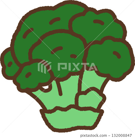 手繪圖標西蘭花 132008847