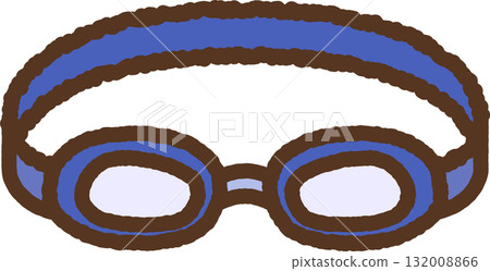 手繪圖示：泳鏡 132008866