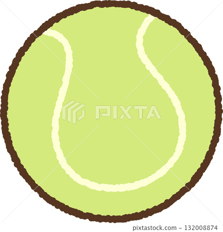 Hand-drawn icon tennis ball Hand-drawn icon tennis ball 132008874