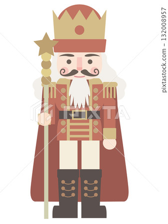 Muted colored Nutcracker King vector illustration Muted colored Nutcracker King vector illustration 132008957