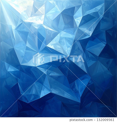 藍色多邊形背景 藍色多邊形背景 132009561