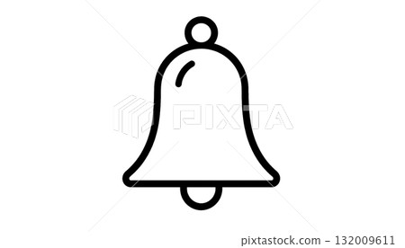 簡單的鈴鐺圖標 132009611