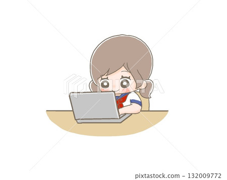 Computer female student 132009772