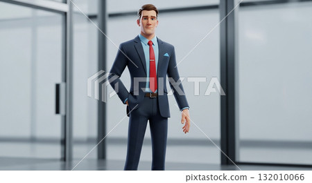 商務風格的動漫人物，西裝男 132010066