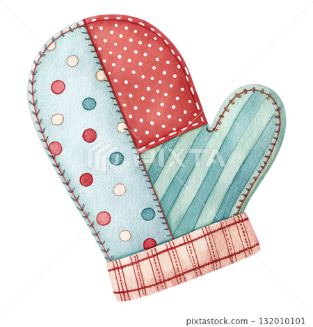 Patchwork Christmas Element Clipart White Background 132010101