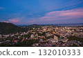 Aerial view of majestic Khao Rang viewpoint at twilight. 132010333
