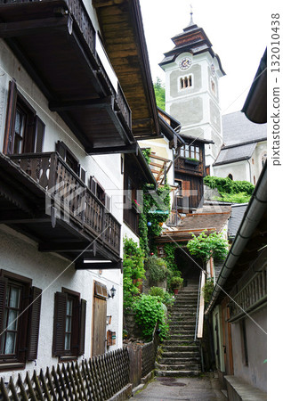 The town of Hallstatt, a tourist destination in Austria The town of Hallstatt, a tourist destination in Austria 132010438