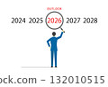 一位商人用放大鏡查看 2026 年前景的插圖 132010515