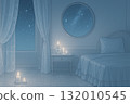 Stylish room with large windows 132010545