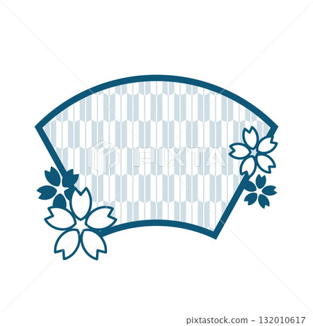 採用扇形櫻花和箭頭圖案的日式框架材料 採用扇形櫻花和箭頭圖案的日式框架材料 132010617