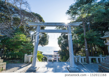 Scenery of Oarai Isosaki Shrine in Ibaraki Prefecture Scenery of Oarai Isosaki Shrine in Ibaraki Prefecture 132011168