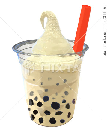 Tapioca milk tea (with cream) 132011169