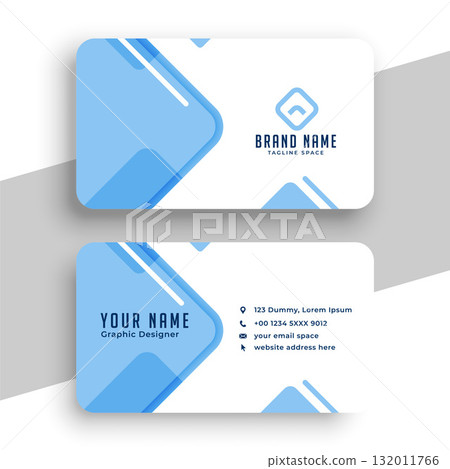 clean and minimal individual name card template for company identity 132011766