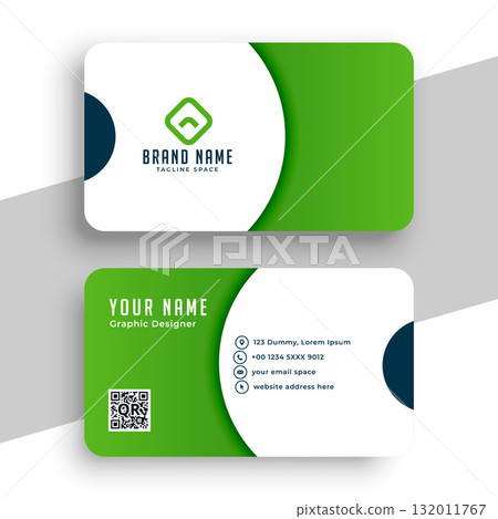 clean and minimalist business visiting card design for corporate branding 132011767