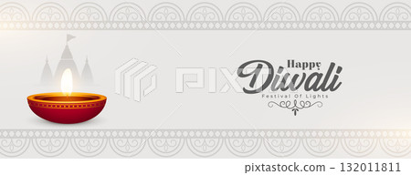 elegant happy diwali festive of light wallpaper design 132011811