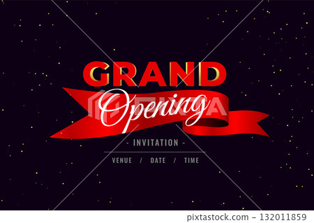 grand opening announcement background with golden glittering decor grand opening announcement background with golden glittering decor 132011859
