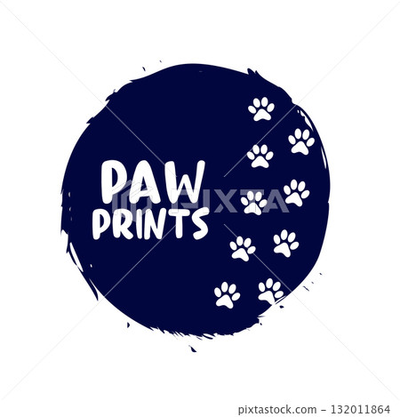 grungy paw footprint track path pattern background grungy paw footprint track path pattern background 132011864