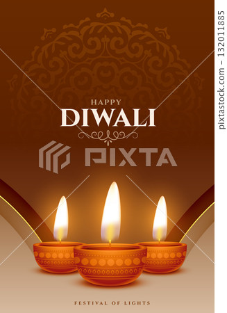 happy diwali festive holiday poster for social media 132011885