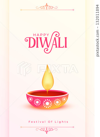 happy diwali greeting template for social media post 132011894