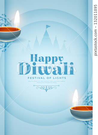 happy diwali greeting template for social media post 132011895
