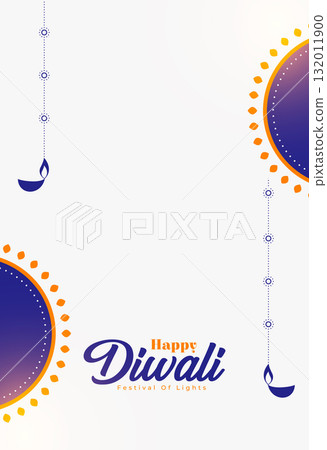 happy diwali greeting white template for social media post 132011900