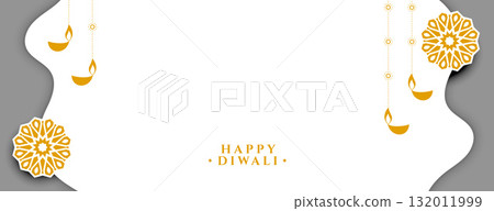 papercut style happy diwali greeting wallpaper design 132011999