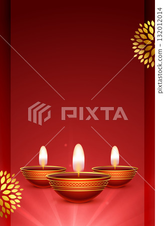 realistic glowing diwali diya red template with text space realistic glowing diwali diya red template with text space 132012014