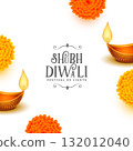 traditional shubh diwali wishes background design 132012040