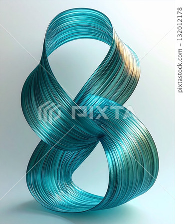 透明藍絲帶的抽象設計描繪了無限 透明藍絲帶的抽象設計描繪了無限 132012178