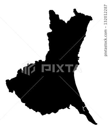Map of Ibaraki Prefecture (Silhouette) 132012287