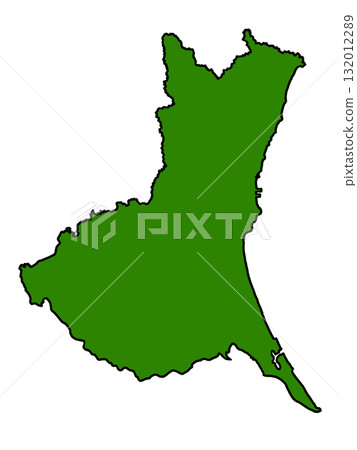 Map of Ibaraki Prefecture (green border) 132012289