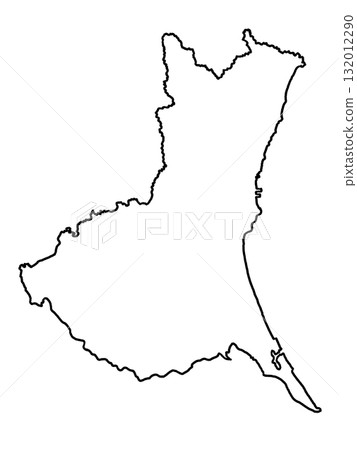 Map of Ibaraki Prefecture (blank map) 132012290