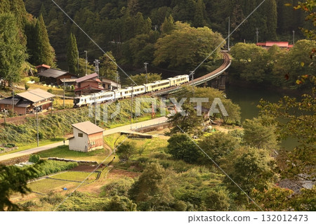 Limited Express Wide View Hida running on the Takayama Main Line in early autumn 132012473