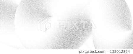 Dotted wavy sand grain texture. Stipple curved gradient wave background. Grunge gritty noise dot work wallpaper with dots, speckles, particles or granules. Vector abstract fluid grit backdrop overlay 132012864