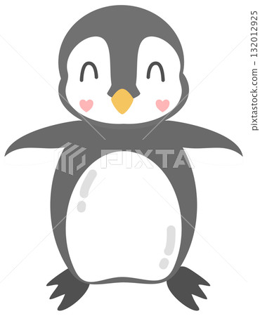 Cute Baby Penguin Clipart created by hand drawn 132012925