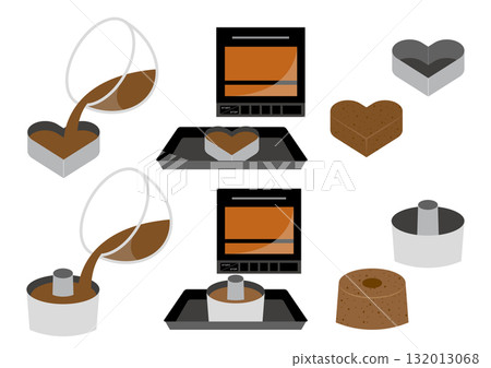 Bake a cake in the oven Bake a cake in the oven 132013068