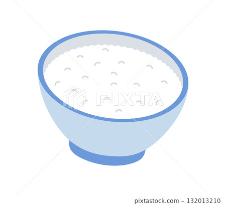 碗中米飯的插圖-向量 132013210