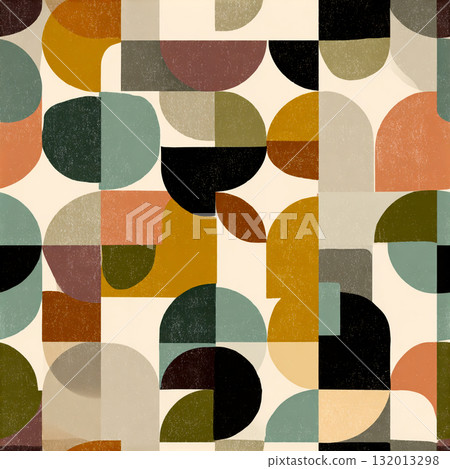 Minimalist Geometric Seamless Pattern Modern Aesthetic 132013298