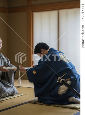 Accepting a family heirloom Japanese sword 132013451