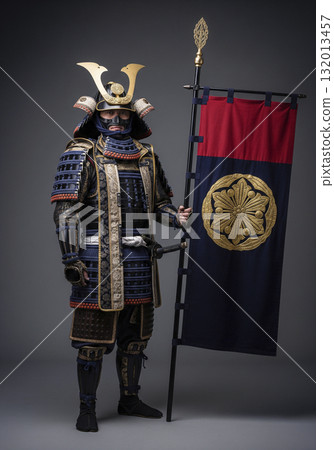 Warrior in Armor Japanese Samurai Flag 132013457