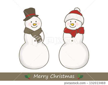 手繪自然雪人插畫素材集 手繪自然雪人插畫素材集 132013469